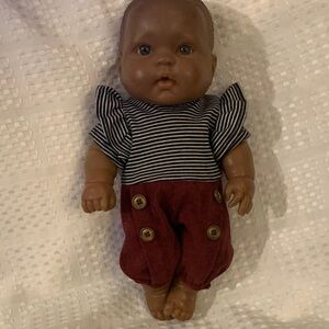 Berenguer anatomically correct cute brown eyed baby girl doll. 13 inches tall.